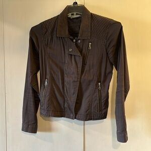 Athleta Moto-Style Cotton Jacket, sz small